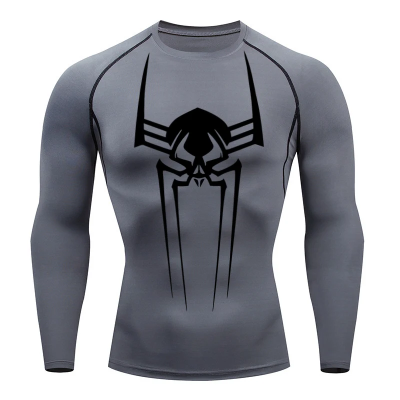 T Shirt Tight Fit - เสื้อกีฬาผู้ชาย แห้งเร็ว กระชับรูปร่าง แขนยาว ซับในชั้นที่สอง สำหรับออกกำลังกาย
