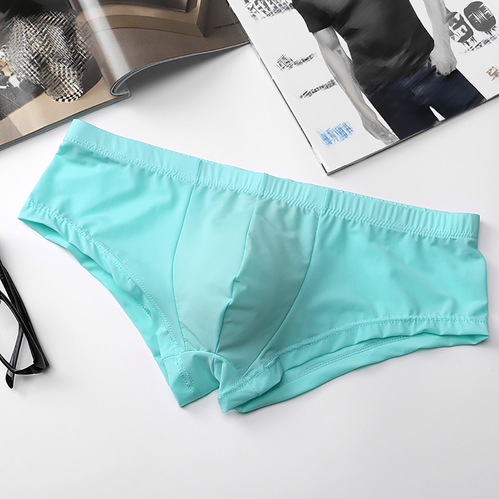 Pouch Boxer Pouch - ผ้าไหมน้ําแข็งชุดชั้นในกางเกงนักมวยBreathable Bulge POUCH Knickers Low RISEกางเกงผู้ชายกางเกงขาสั้นกางเกงขาสั้นกางเกงแฟชั่น
