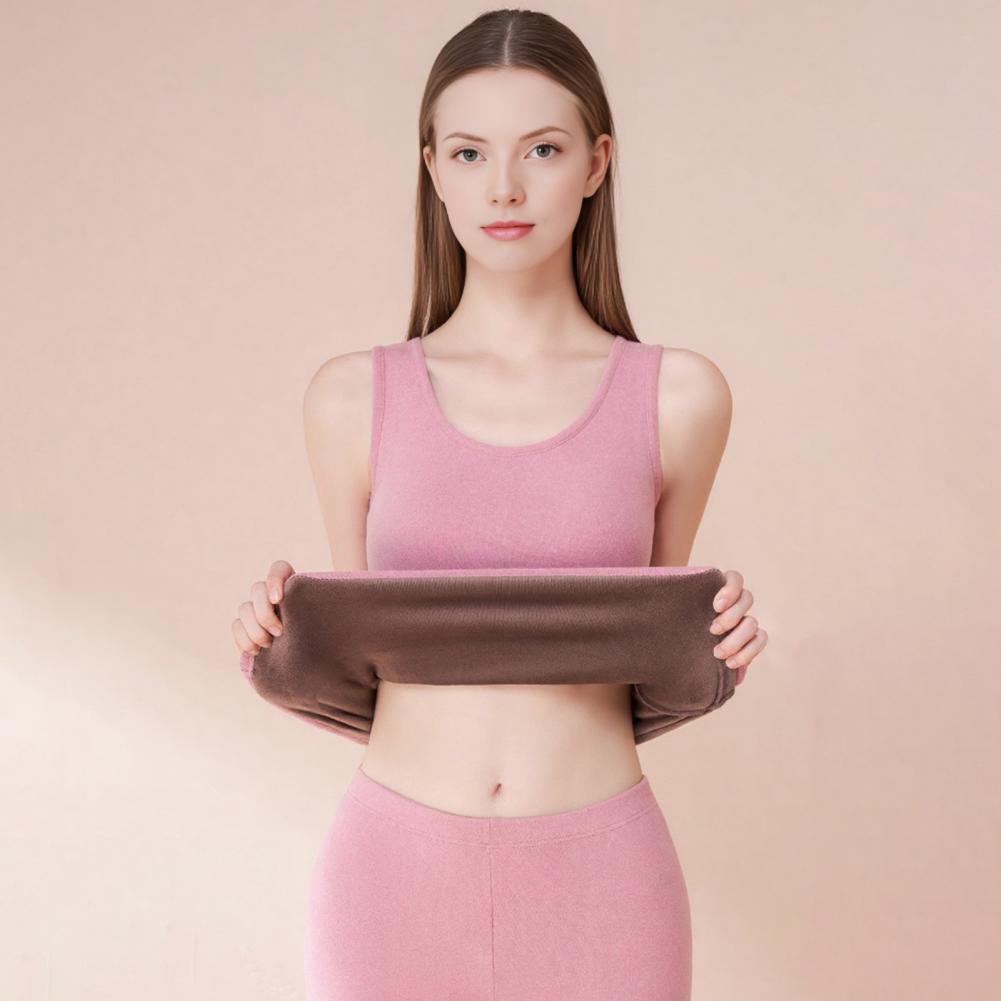 Undershirt Crew Neck - เสื้อกล้ามผู้หญิงบุขนแกะ เสื้อกล้ามแขนกุด คอกลม เสื้อซับในอุ่นๆ ชั้นในสำหรับฤดูหนาว