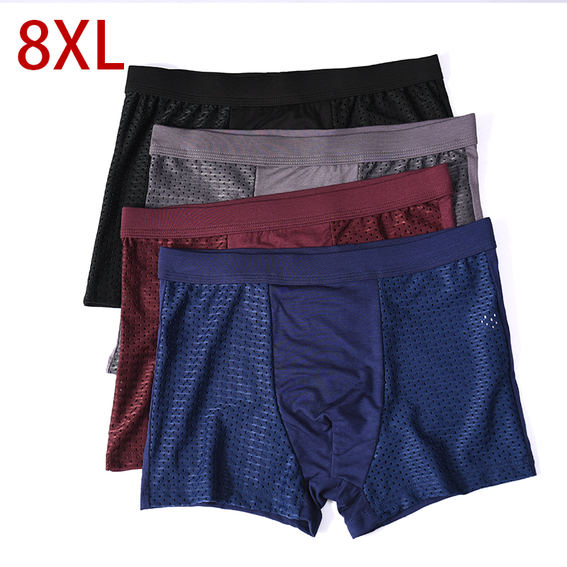 Boxer Shorts Modal - L-8XL Plus Banboo Fiber Men ชุดชั้นในชายนักมวยกางเกงขาสั้นกางเกงขาสั้นผู้ชายกางเกง