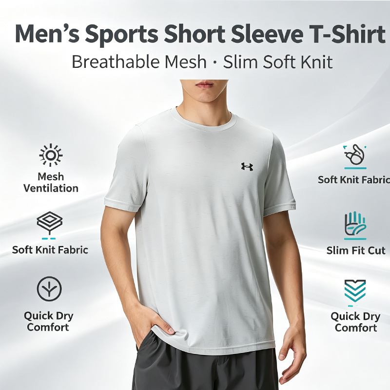 Undershirt Crew Neck - อันเดอร์ อาร์เมอร์ เมน สลิม ฟิต เมช