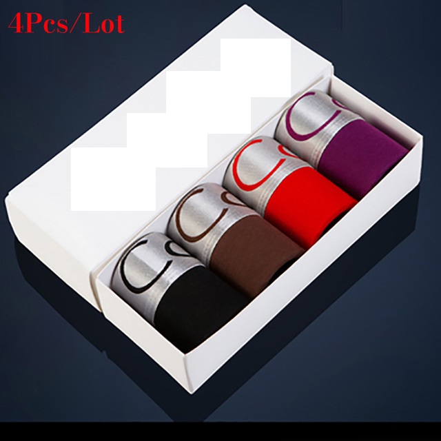 Multi Pack Underwear - 4 ชิ้น/ล็อต Mens ชุดชั้นในนักมวย Homme ชายเซ็กซี่กางเกงผู้ชายกางเกง