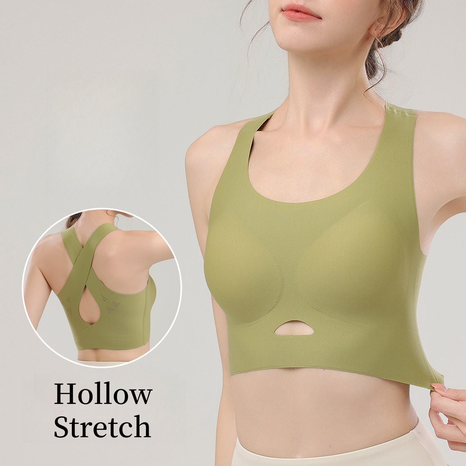 Sleeveless Undershirt - เสื้อชั้นในยกทรงพร้อมแผ่นรองหน้าอกด้านในกลับชุดชั้นในผ้าฝ้ายด้านล่างสวมด้านนอกบางด้านบน