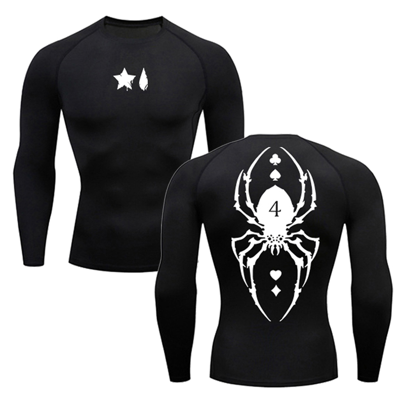 เสื้อรัดรูปพิมพ์ลายแมงมุมสำหรั - Base Layer Top บทวิจารณ์และราคา