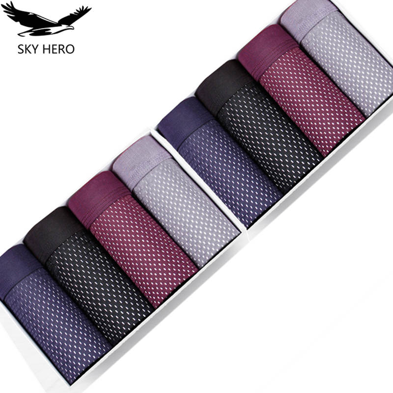 8ชิ้น/ล็อตชุดชั้นในนักมวยกางเก - Bamboo Fiber Trunk บทวิจารณ์และราคา