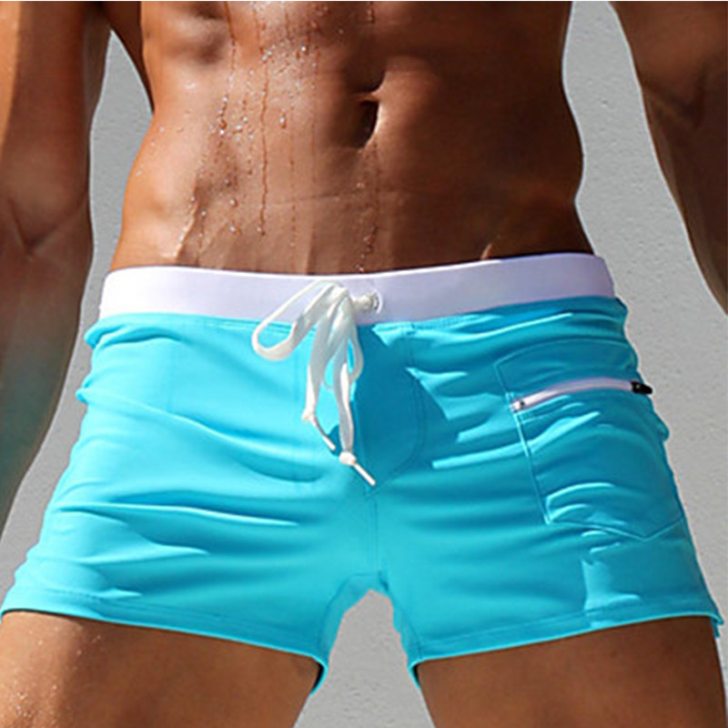 กางเกงว่ายน้ำสำหรับผู้ชายไซส์พ - Trunk Breathable Men บทวิจารณ์และราคา
