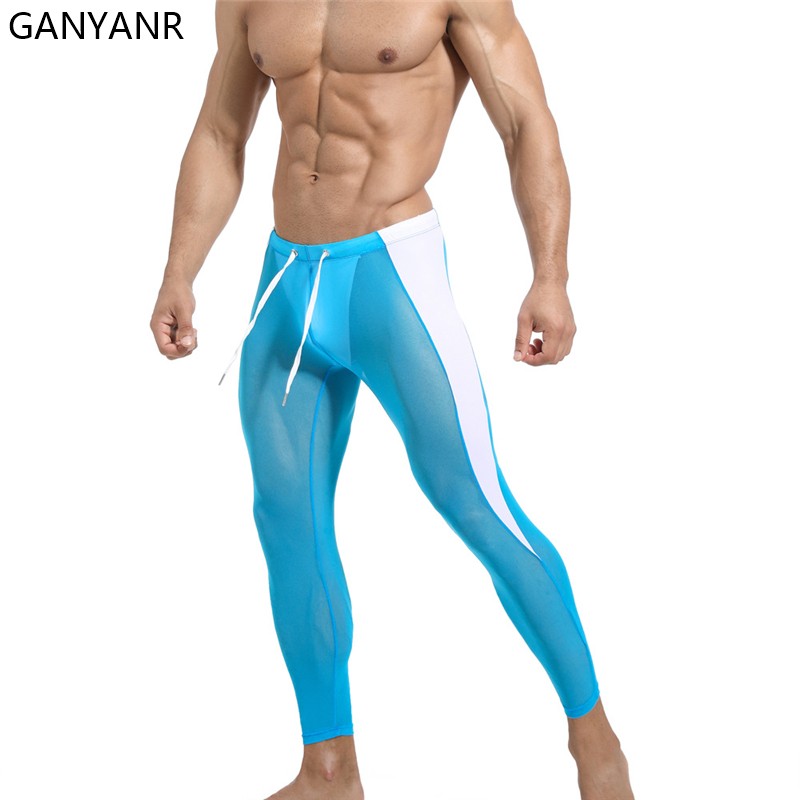 GANYANRวิ่งTightsผู้ชายการบีบอ - Compression Long Pant บทวิจารณ์และราคา