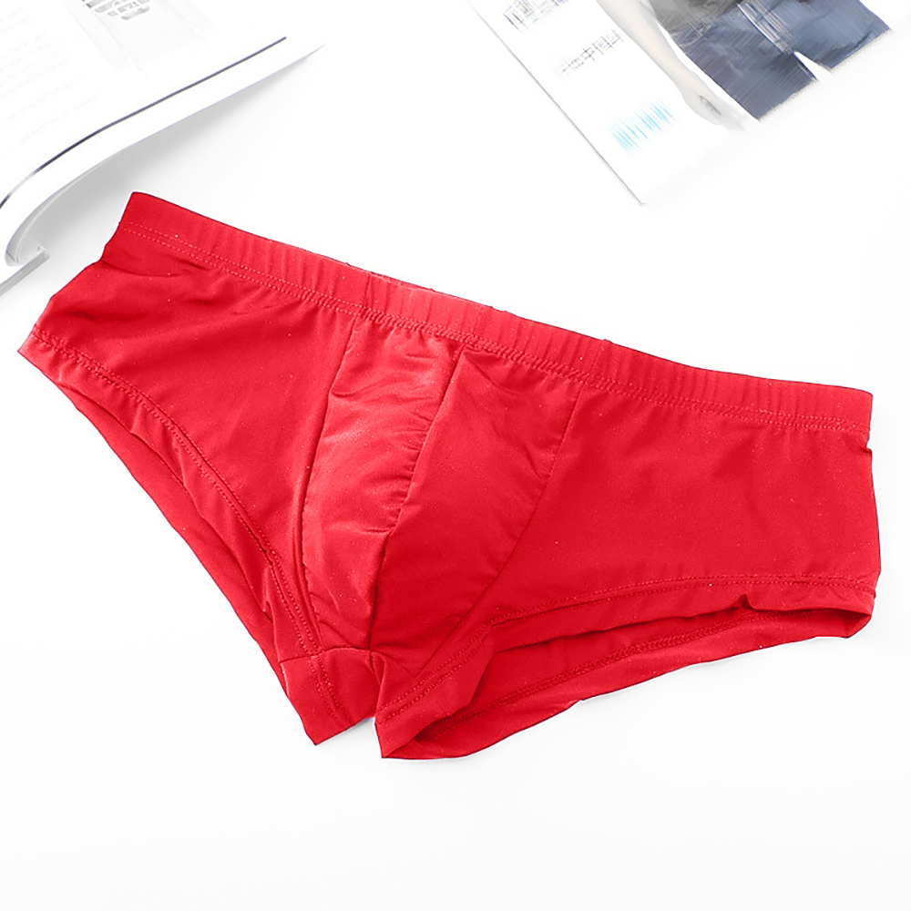 ผ้าไหมน้ําแข็งชุดชั้นในกางเกงน - Pouch Boxer Pouch บทวิจารณ์และราคา
