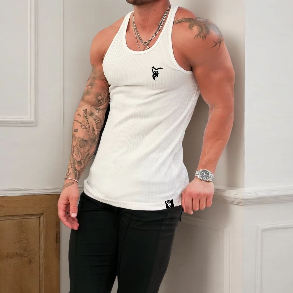 เสื้อกล้ามวิ่งแห้งเร็วสำหรับผู - Sleeveless Undershirt บทวิจารณ์และราคา