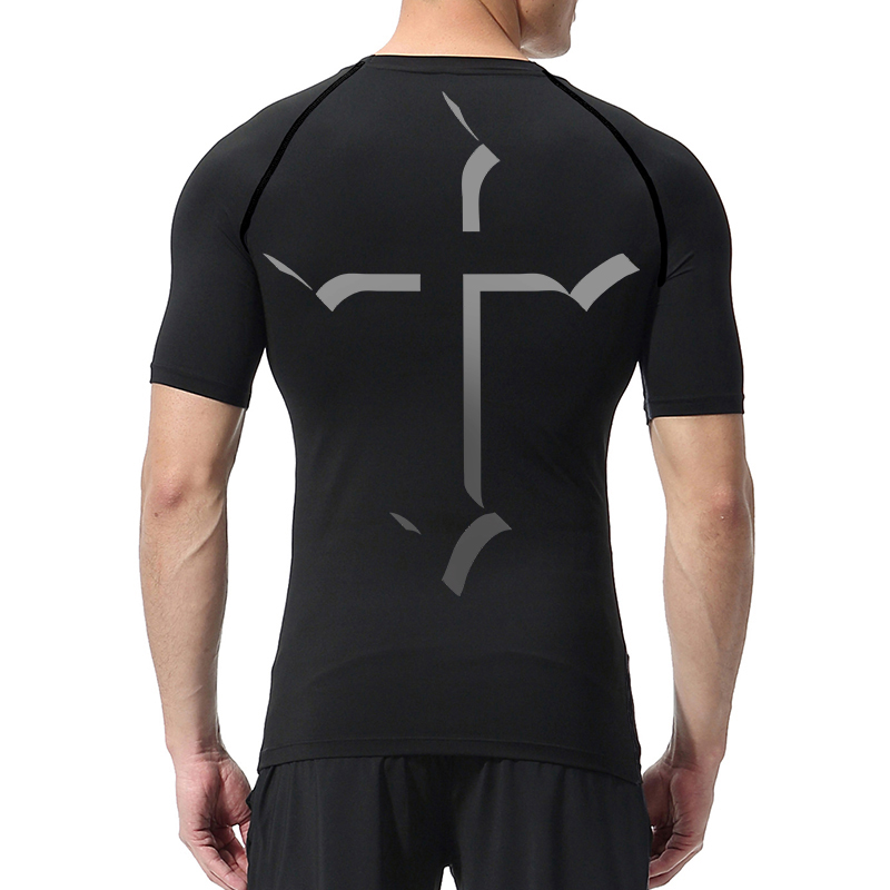 เสื้อรัดรูปพิมพ์ลายกากบาทสำหรั - Base Layer Top บทวิจารณ์และราคา