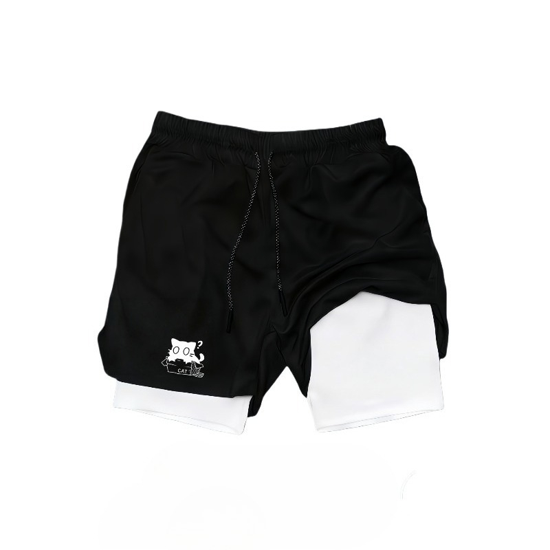 กางเกงกีฬาสองชั้น 2-in-1 แห้งเ - Compression Shorts Athletes บทวิจารณ์และราคา