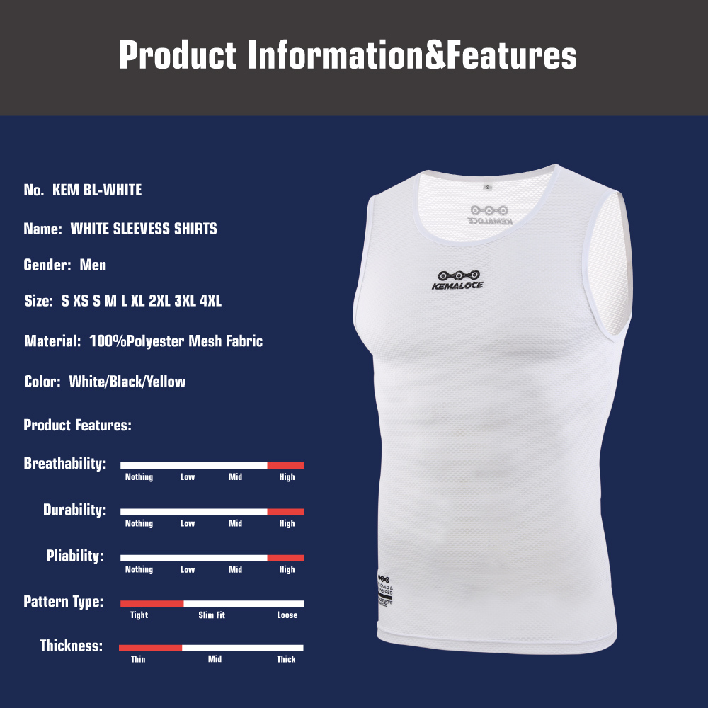 Kemaloce เสื้อกั๊กขี่จักรยาน20 - Sleeveless Undershirt บทวิจารณ์และราคา