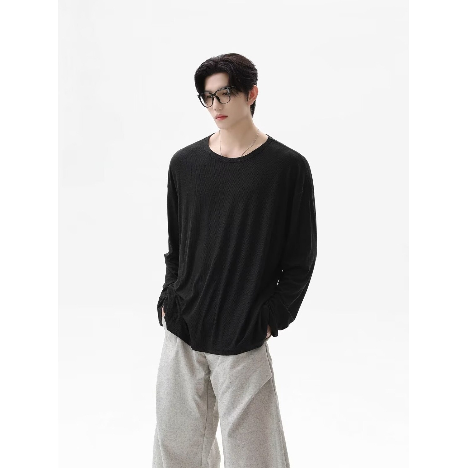 เสื้อยืดแขนยาวเนื้อผ้าใหม่ ฤดู - Undershirt Crew Neck บทวิจารณ์และราคา