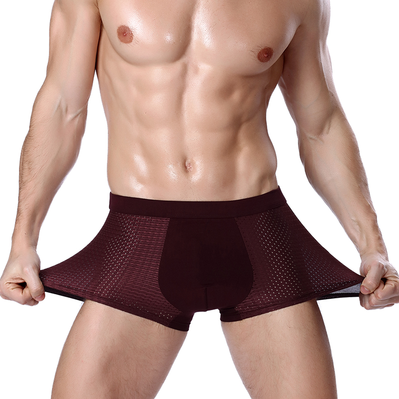 L-8XL Plus Banboo Fiber Men ชุ - Boxer Shorts Modal บทวิจารณ์และราคา