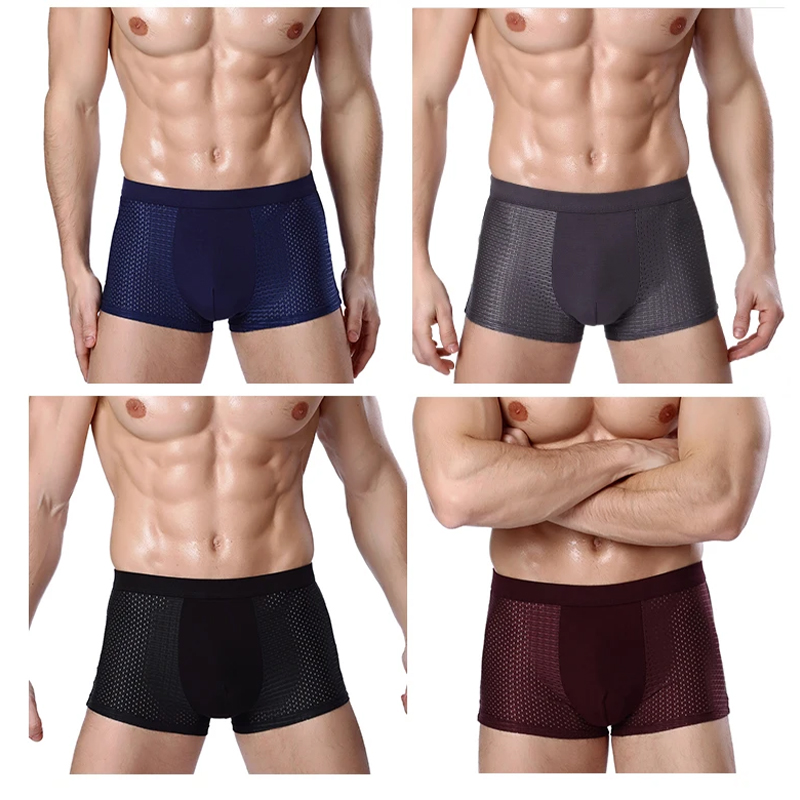 L-8XL Plus Banboo Fiber Men ชุ - Boxer Shorts Modal บทวิจารณ์และราคา
