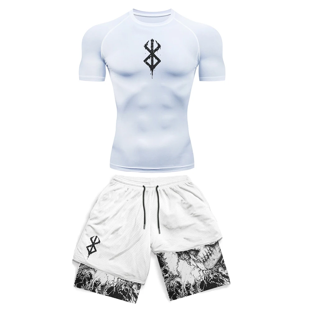 อะนิเมะ 3D พิมพ์ผู้ชายชุดแขนสั - Compression Shorts Athletes บทวิจารณ์และราคา