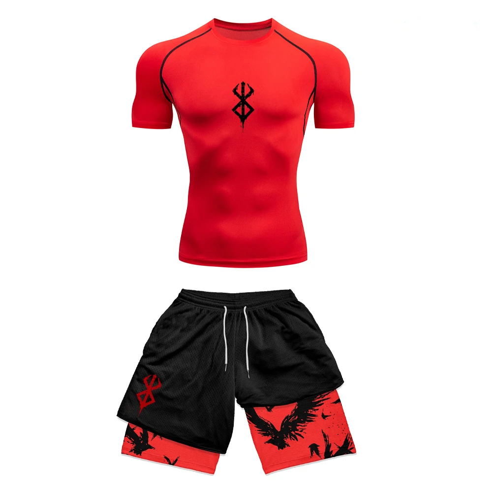 อะนิเมะ 3D พิมพ์ผู้ชายชุดแขนสั - Compression Shorts Athletes บทวิจารณ์และราคา