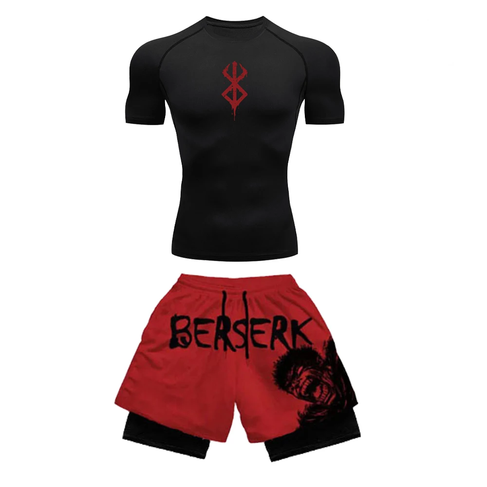 อะนิเมะ 3D พิมพ์ผู้ชายชุดแขนสั - Compression Shorts Athletes บทวิจารณ์และราคา