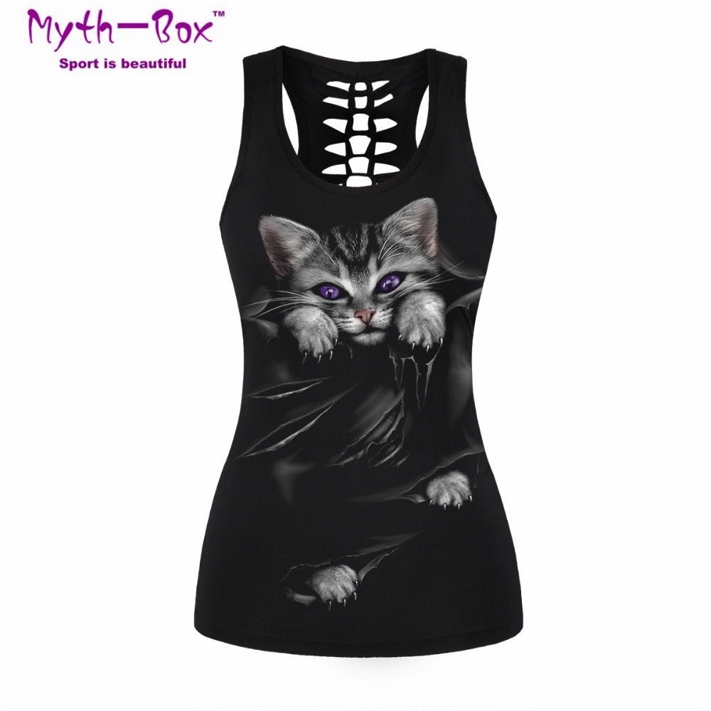 เสื้อกีฬาผู้หญิงลาย Bad Cat แบ - Sleeveless Undershirt บทวิจารณ์และราคา