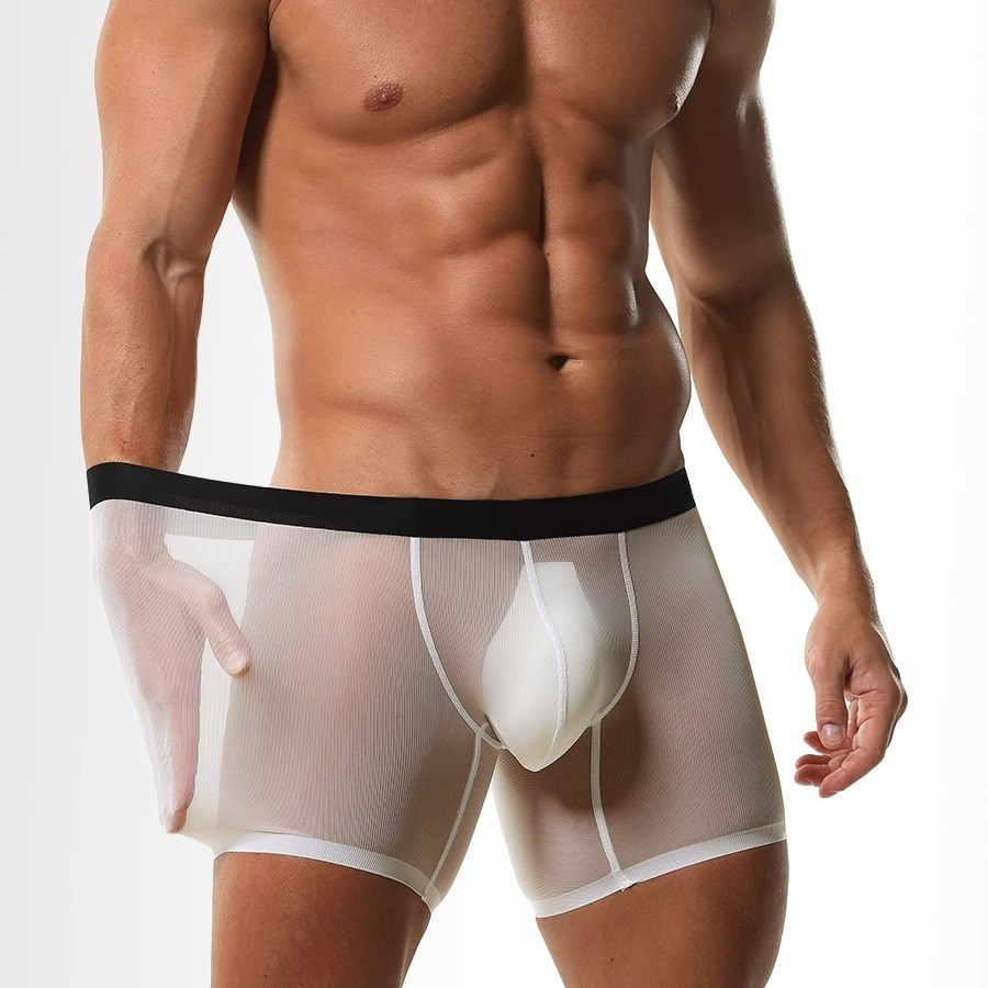 กางเกงบ็อกเซอร์ขายาวผ้าตาข่ายบ - Long Leg Trunk Men บทวิจารณ์และราคา