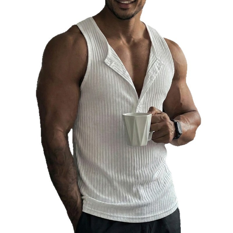 เสื้อกล้ามทรงสปอร์ต สีพื้น คอก - Tank Top Ribbed บทวิจารณ์และราคา