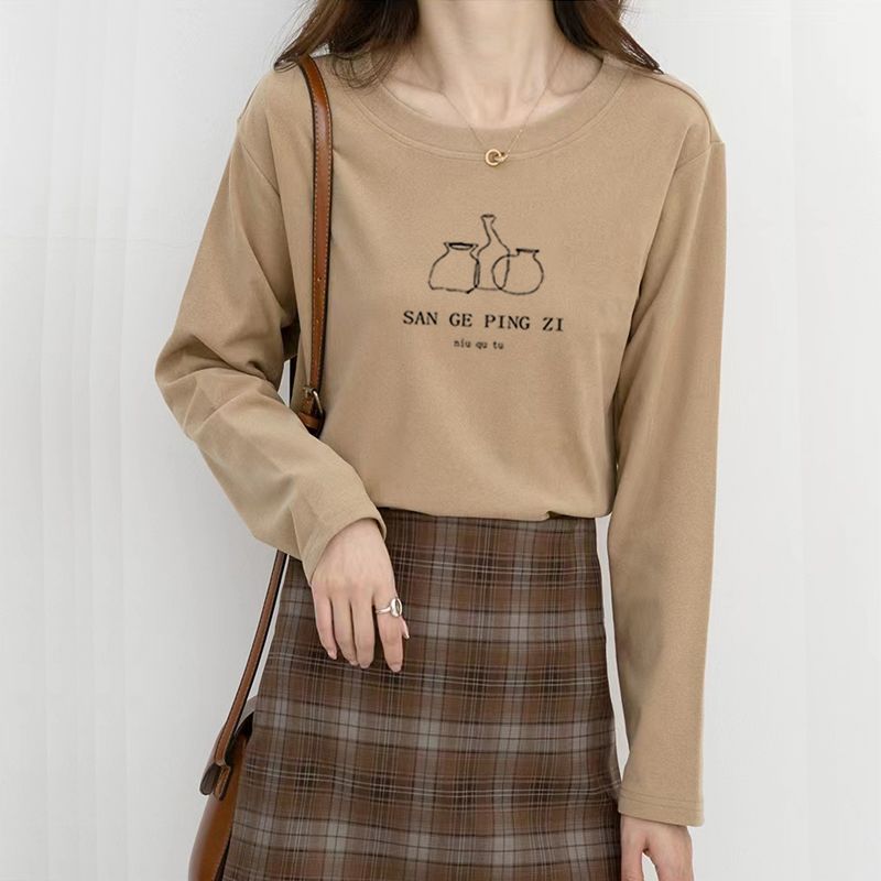 เสื้อผู้หญิงสไตล์เกาหลี คอกลม  - Undershirt Crew Neck บทวิจารณ์และราคา