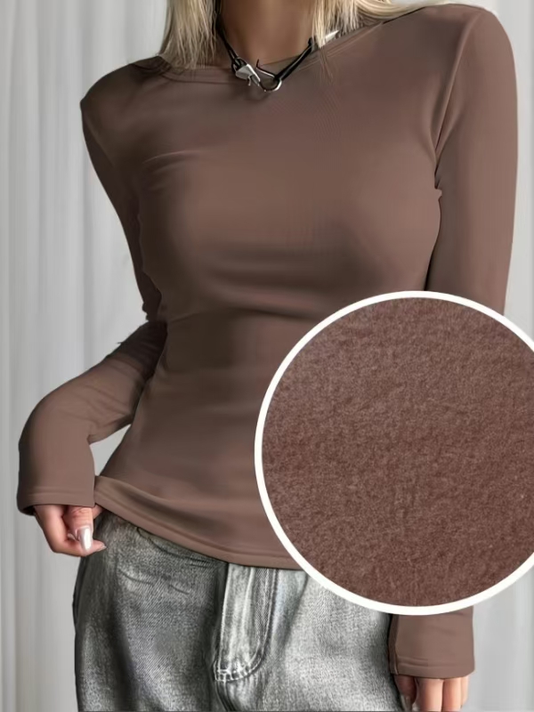 เสื้อเชิ้ตผู้หญิงบุขนแกะ แขนยา - Base Layer Top บทวิจารณ์และราคา